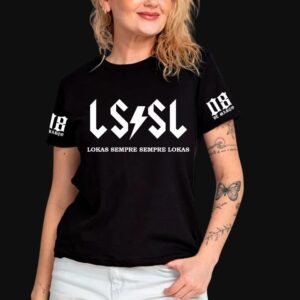 Baby look lssl com brilho preto