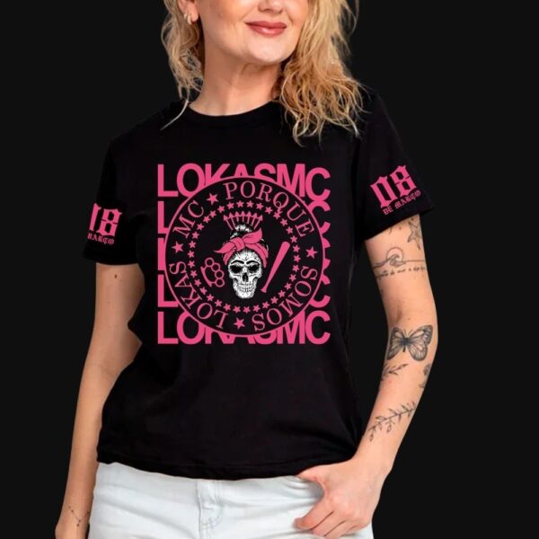 12 Baby look porque somos lokas pink preta