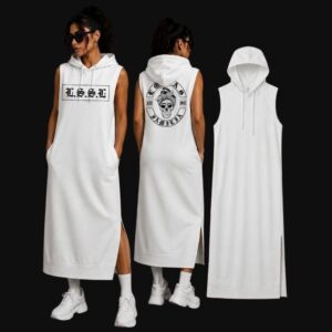 5 Vestido longo moletom branco