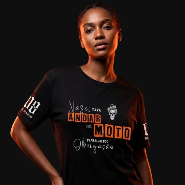 Camiseta nasci para andar de moto